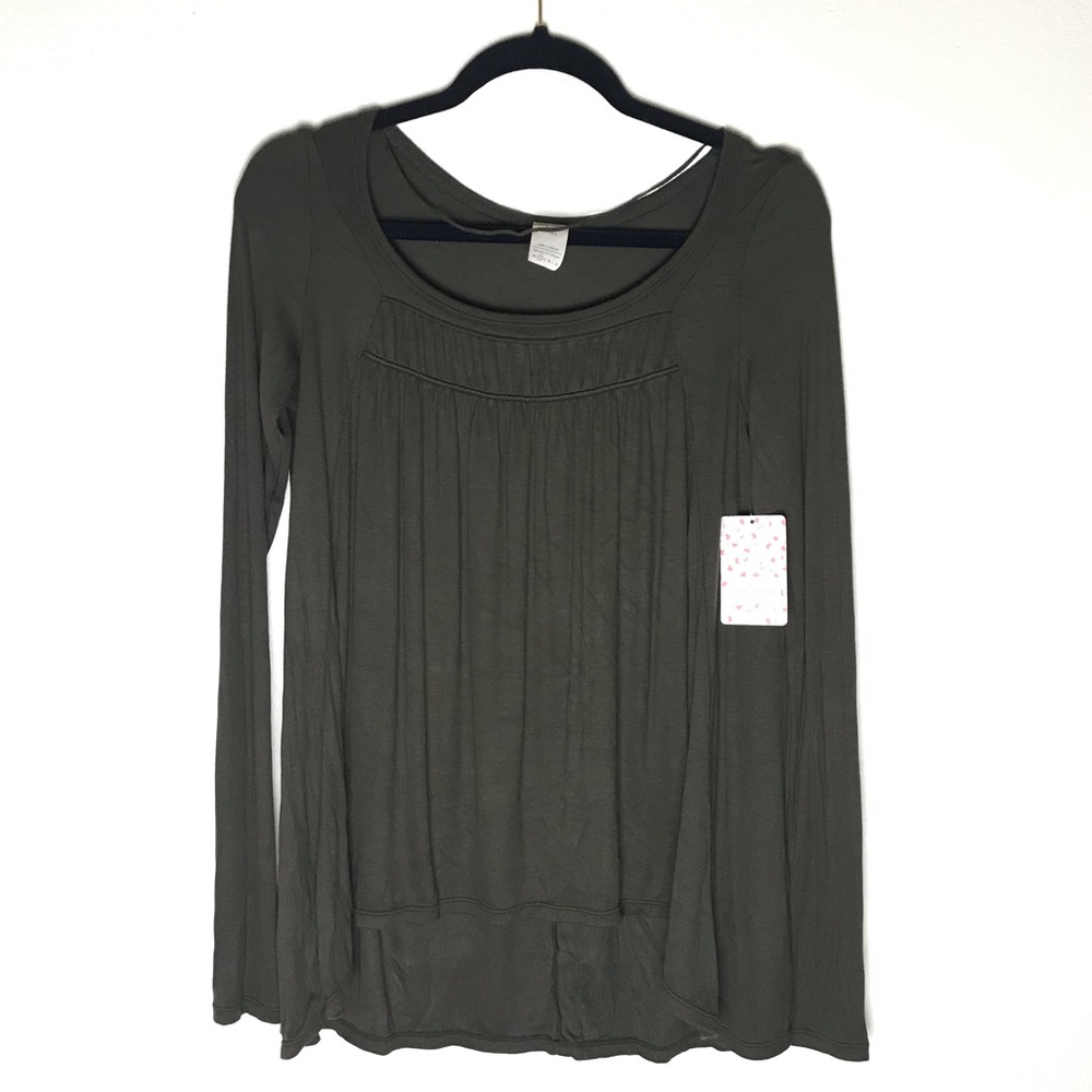 Free People Olive Lightweight Long Sleeve XS